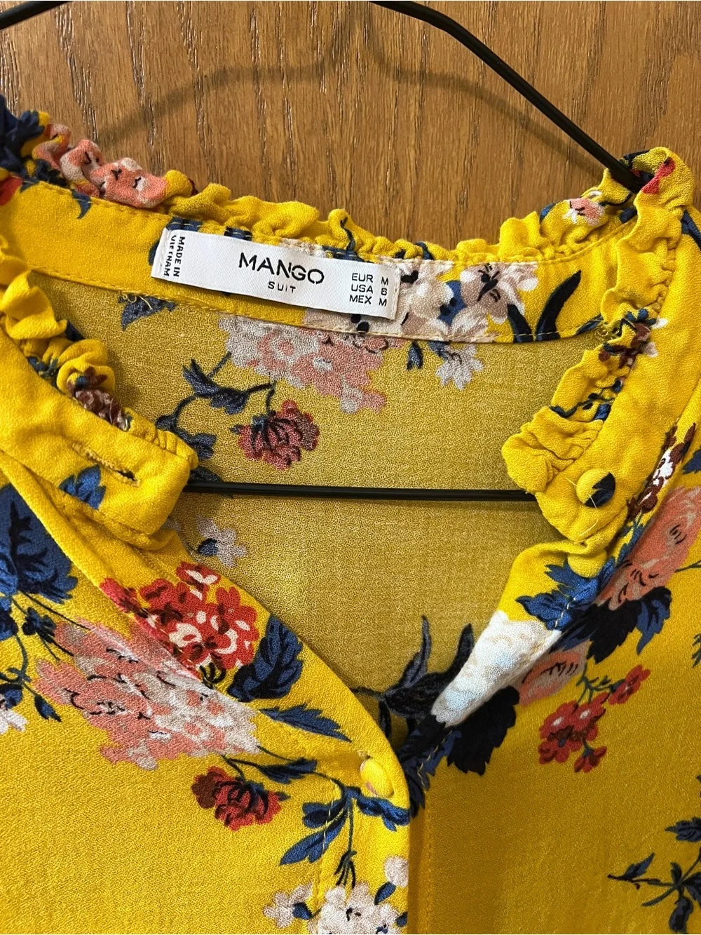 2 Mango Blue yellow Floral Blouse